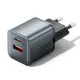 Зарядний пристрій Vention 1xUSB-C PD30W + 1xUSB QC3.0 18W GaN gray (FEWH0-EU)