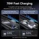 Зарядний пристрій Vention 2xUSB-C PD70W + 1xUSB QC3.0 22.5W GaN gray (FEXH0-EU)