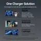 Зарядний пристрій Vention 2xUSB-C PD45W GaN + cable USB-C to USB-C 1.0m 5A gray (TZ-FCFH0-EU)