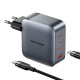 Зарядний пристрій Vention 3xUSB-C PD100W + 1xUSB QC3.0 30W GaN + cable USB-C to USB-C 1.0m gray (TZ-FETH0-EU)