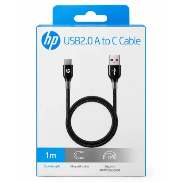 Дата кабель USB-C to USB-C 3A 1.0m HP (HP_DHC-TC111BM-1M)