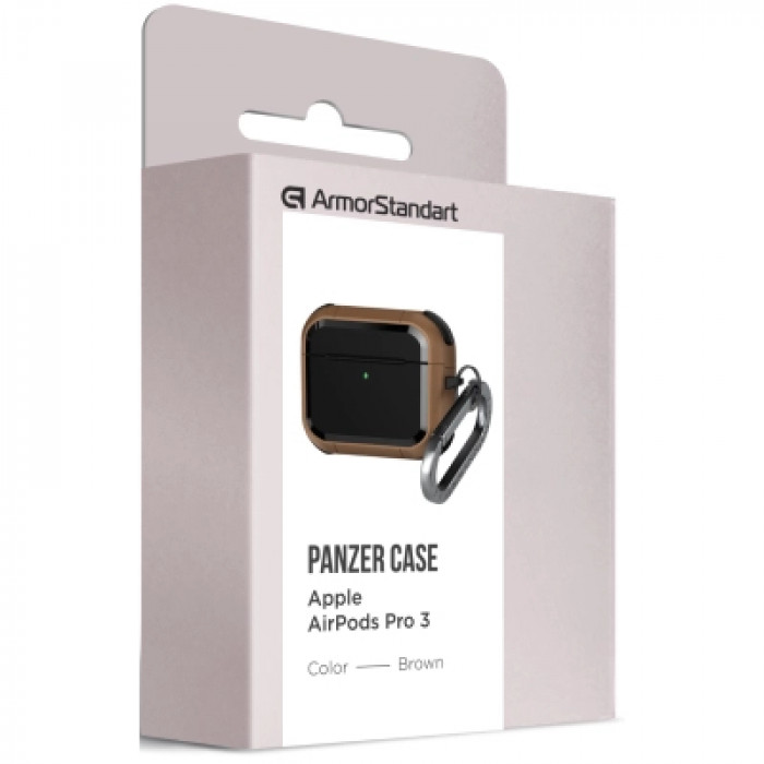 Чохол для навушників Armorstandart Panzer для Apple Airpods Pro 3 Brown (ARM88287)