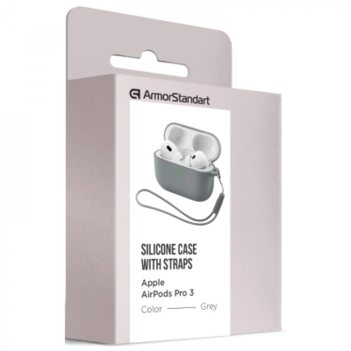 Чохол для навушників Armorstandart Silicone Case для Apple Airpods Pro 3 Grey (ARM88295)