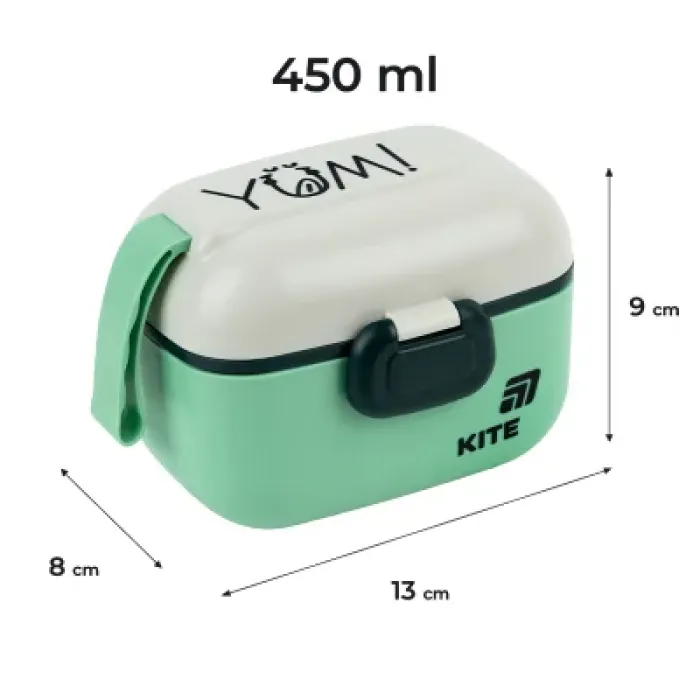 Ланч-бокс Kite 450 мл зелений (K25-1185-3)