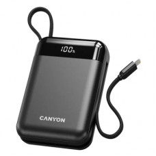 Батарея універсальна Canyon 20000mAh OnPower 204 PD/20W Built-in Lightning Cable (CNS-CPB204B)