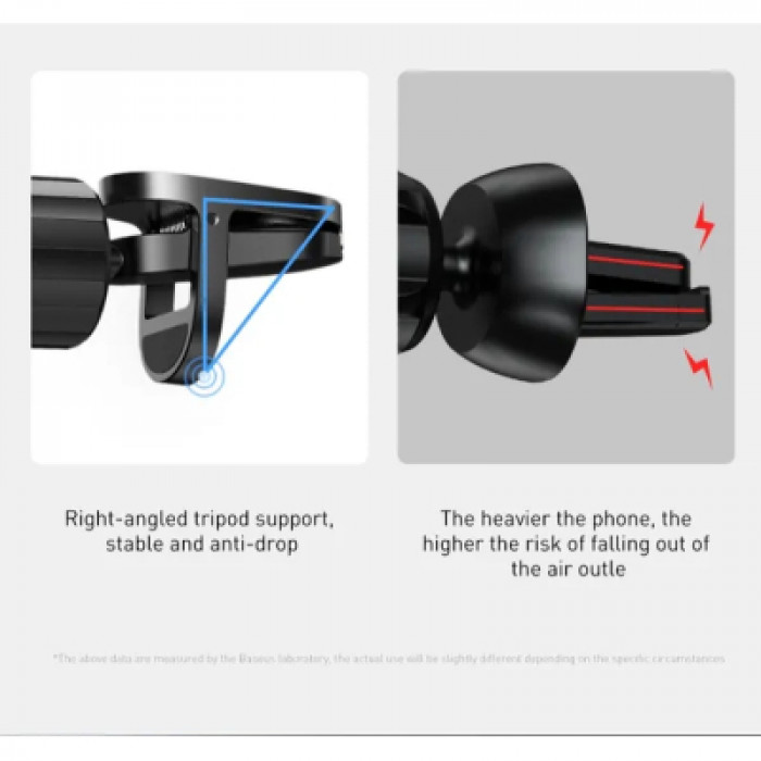 Універсальний автотримач Baseus Glaze Cravity Car Mount Black (SUYL-LG01)