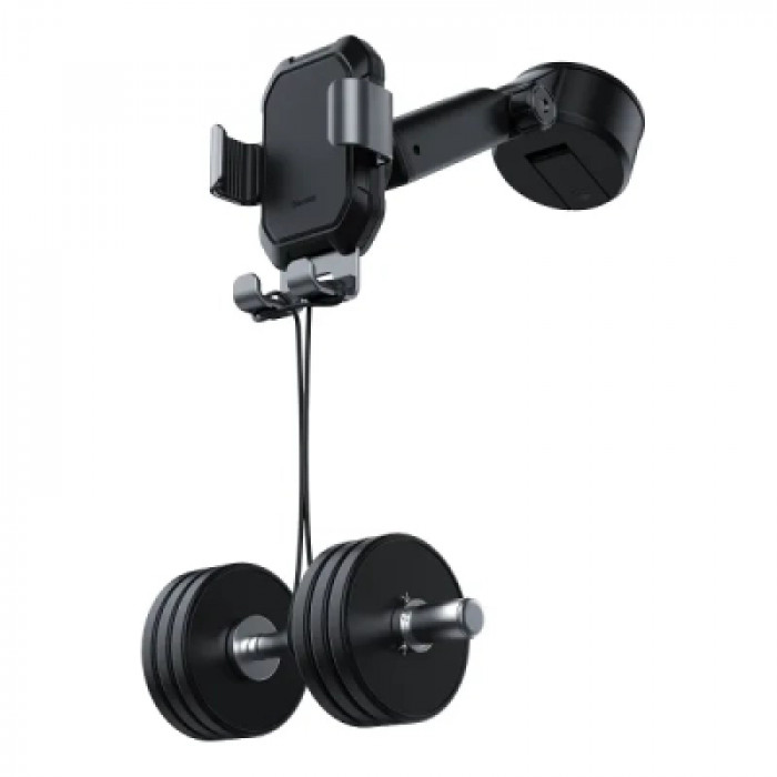 Универсальный автодержатель Baseus Tank gravity car mount holder with suction base Tarnish Black (SUYL-TK01)