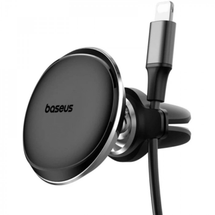 Універсальний автотримач Baseus Magnetic Car Mount Phone Holder with Cable Clip Air Vent Version Cluster Black (C40141201113-00)