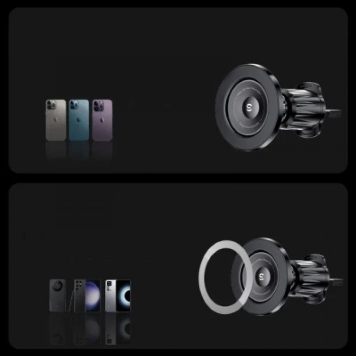 Універсальний автотримач Essager Berlin magnetic car mount outlet model (EZJCFK-BL01-Z)