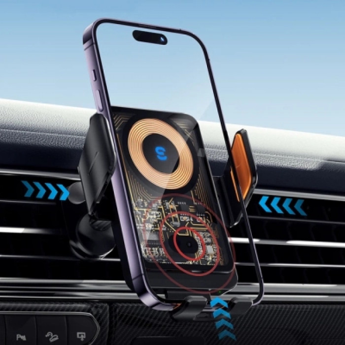 Універсальний автотримач Essager Junyi 15W Wireless Phone Holder for Car (Air Outlet Type) (EZJWX-JY01-Z)