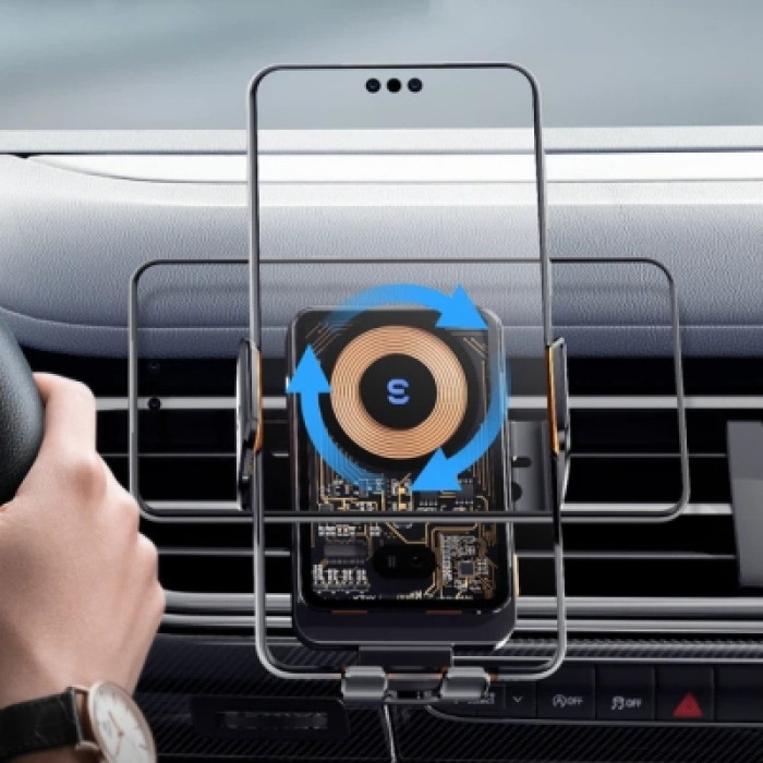 Універсальний автотримач Essager Junyi 15W Wireless Phone Holder for Car (Air Outlet Type) (EZJWX-JY01-Z)