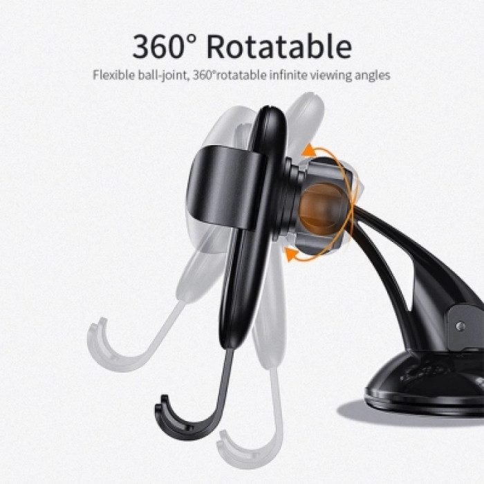 Універсальний автотримач Essager MoJack Gravity Car Phone Holder (osculum type) Black (EZJXP-MJ01)