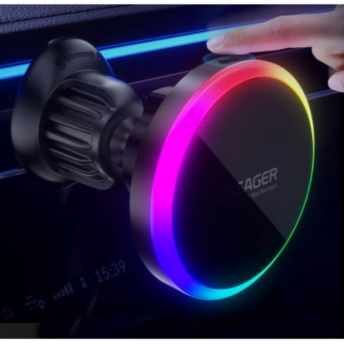 Універсальний автотримач Essager Neon magnetic wireless charger car bracket beak hook+paste (EZJCX-NH01-Z)
