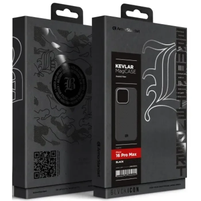 Чохол до мобільного телефона Armorstandart BlackIcon Kevlar MagCase Apple iPhone 16 Pro Max Black (ARM88535)