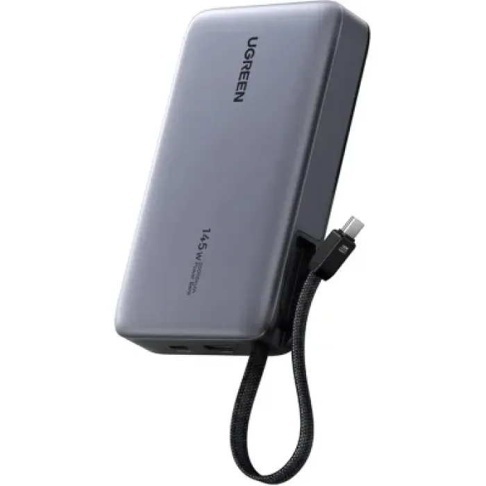 Батарея універсальна Ugreen 20000 mAh 145W Fast Charging Cable Space gray (U_55992B)