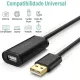 Дата кабель USB 2.0 AM to AF 20.0m Active black Ugreen (10324)