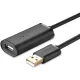 Дата кабель USB 2.0 AM to AF 10.0m Active black Ugreen (10321)