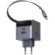 Зарядний пристрій Ugreen USB-C PD45W GaN + cable USB-C to USB-C retractable (65822)