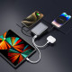 Батарея універсальна SWISSTEN 20000mAh SPACE 22/5W PD QC w/built-in cables USB-C/LIGHTNING Silver (8595217490598)