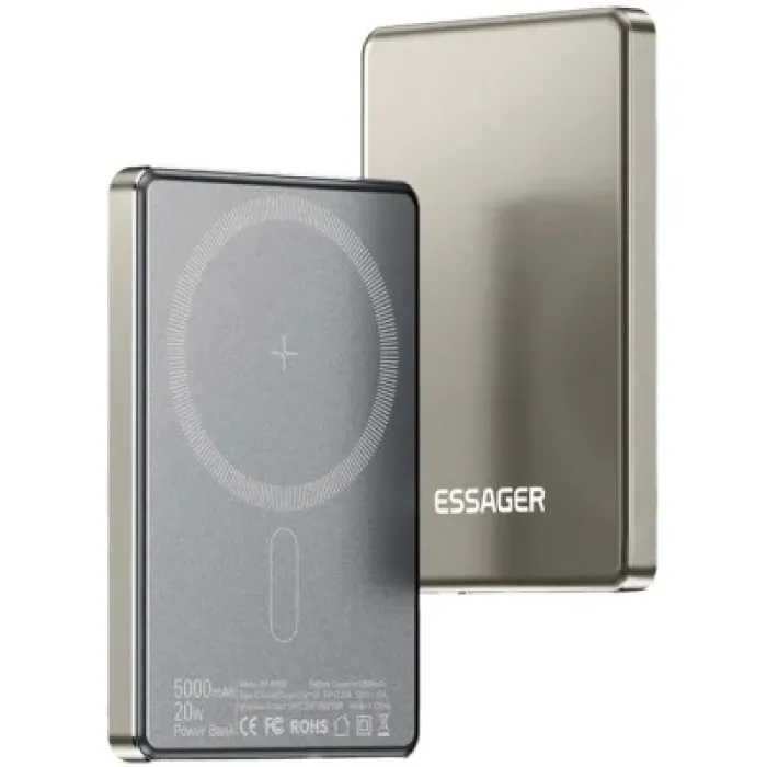 Батарея універсальна Essager 5000mAh Cross-border magnetic 20W PD QC/3.0 (EDY5K-YJ0A-Z)