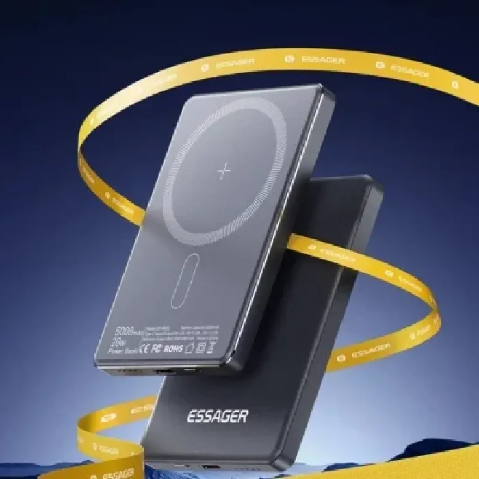 Батарея універсальна Essager 5000mAh Cross-border magnetic 20W PD QC/3.0 (EDY5K-YJ0A-Z)