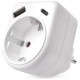 Зарядний пристрій EMOS 1xUSBA + 1xUSBC PD20W (P0075)