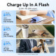 Батарея універсальна Vention 10000mAh 22,5W PD, USB-A, USB-C In/Out, Lightning In/Out, LED display, Blue (FHZL0)