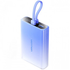 Батарея універсальна Vention 10000mAh 22,5W PD, USB-A, USB-C In/Out, Lightning In/Out, LED display, Blue (FHZL0)