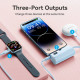 Батарея універсальна Vention 4800mAh 22,5W PD, USB-C In/Out, LED display, with built-in Lightning cable Black (FHRB0)