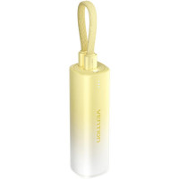 Батарея универсальная Vention 5000mAh 20W PD, USB-C In/Out, Lightning In/Out, with cable, Gradient Yellow (FHWY0)