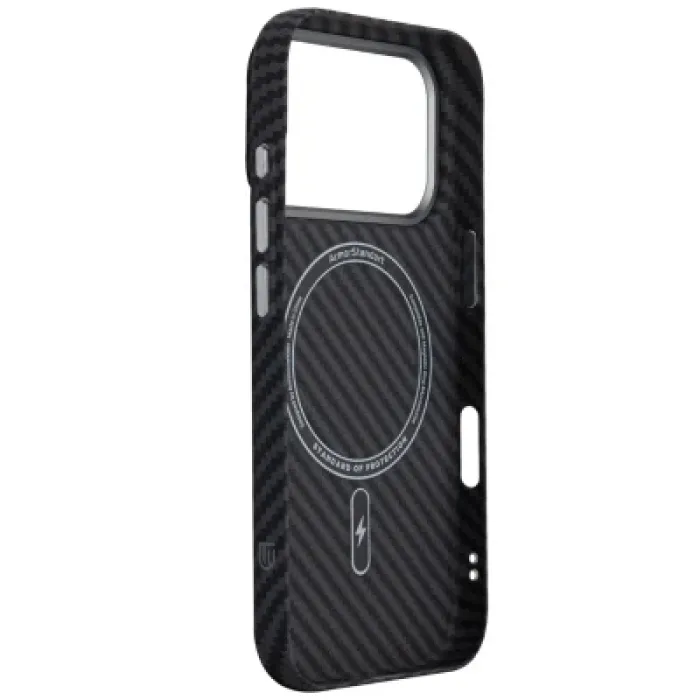 Чохол до мобільного телефона Armorstandart LikeCarbon2 MagCase Apple iPhone 17 Pro Carbon Black (ARM86258)