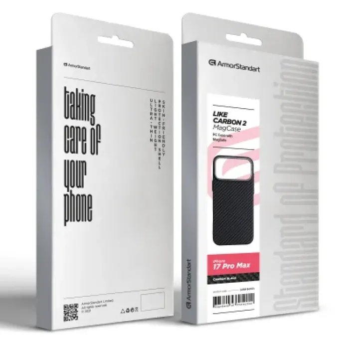 Чохол до мобільного телефона Armorstandart LikeCarbon2 MagCase Apple iPhone 17 Pro Max Carbon Black (ARM86259)