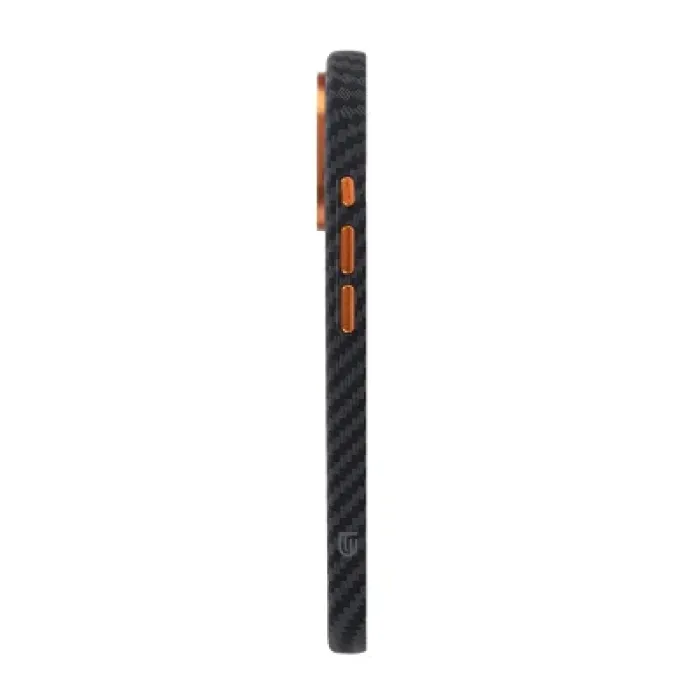 Чохол до мобільного телефона Armorstandart LikeCarbon2 SE MagCase Apple iPhone 17 Black Orange (ARM89160)