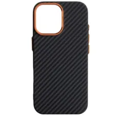 Чохол до мобільного телефона Armorstandart LikeCarbon2 SE MagCase Apple iPhone 17 Black Orange (ARM89160)