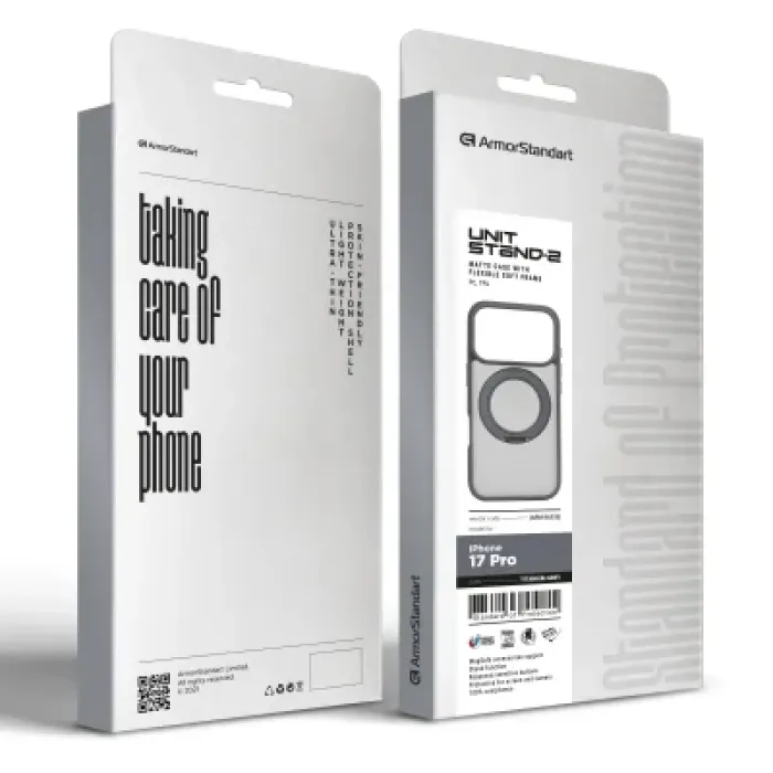 Чохол до мобільного телефона Armorstandart Unit Stand2 Apple iPhone 17 Pro Titanium Grey (ARM86335)