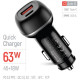 Зарядний пристрій ColorWay USB-C PD45W + USB QC3.0 car adapter (CW-CHA067PD-BK)