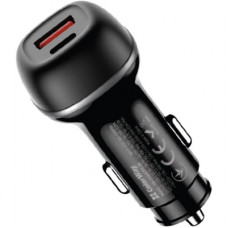Зарядний пристрій ColorWay USB-C PD45W + USB QC3.0 car adapter (CW-CHA067PD-BK)