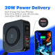 Батарея універсальна Energizer Magnetic Wireless 10000mAh 20W PD, AC зарядка, QI/15W, built-in USB-C (QM10001AC)