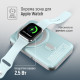 Батарея універсальна ColorWay 10 000 mAh PD/22.5W, 15W MagSafe & Watch Wireless Aquamarine (CW-PB100LPA2MT-WPDD)