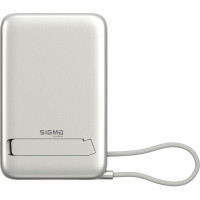 Батарея універсальна Sigma X-power SI10A8QL-MAG silver 10000mAh, Magnetic wireless 15W, charge iWatch, PD+QC, 22,5W max (4827798161012)
