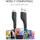 Дата кабель USB 2.0 AM to USB-C 1.0m 3A black Essager (EXCT-LS01)