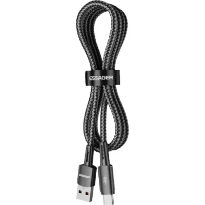 Дата кабель USB 2.0 AM to USB-C 1.0m 120W black Essager (EXC120-CG01-P)