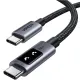 Дата кабель USB-C to USB-C 1.0m PD 100W display L509 black Ugreen (35501)