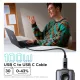 Дата кабель USB-C to USB-C 1.0m PD 100W display L509 black Ugreen (35501)