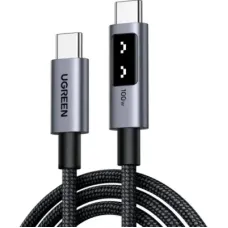 Дата кабель USB-C to USB-C 1.0m PD 100W display L509 black Ugreen (35501)