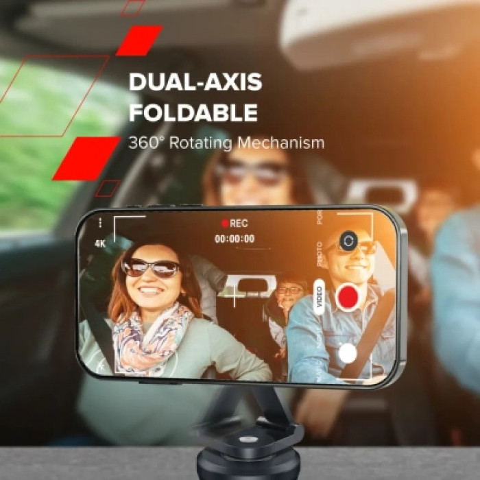 Універсальний автотримач Canyon Magnetic phone holder OnGrip 10 aluminum Black (CNS-CCHM10)