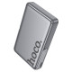 Батарея універсальна HOCO 10000mAh Sunlight PD/20W Magnetic with stand Metal Grey (Q36A / 714987)