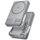 Батарея універсальна HOCO 10000mAh Sunlight PD/20W Magnetic with stand Metal Grey (Q36A / 714987)