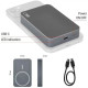 Батарея універсальна EMOS 10000mAh WI1046, 20W, Wireless, grey (B0551GY)