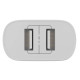Зарядний пристрій Globex 2xUSB 12W FastPower white (12WAC)
